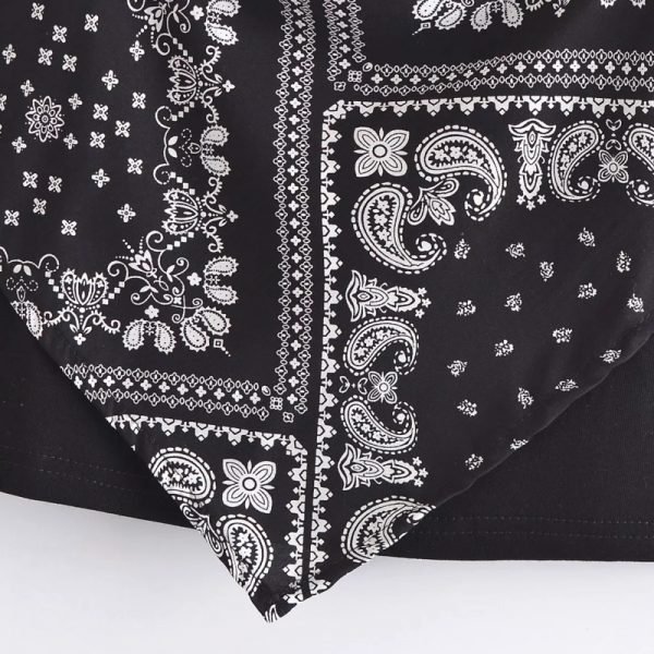 Summer Women Vintage Paisley Print Splicing Knitted Suspender Blouse Casual Female Slim Crop Tops T1526